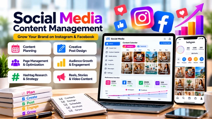 Social Media Marketing and content management for Facebook and Instagram